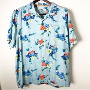 Tommy Bahama Silk Button Down Hawaiian Shirt XXL